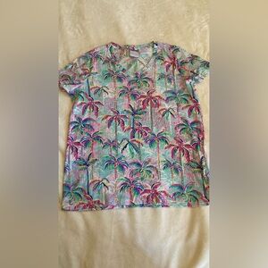 Stella Parker palm tree/ floral tshirt small/ medium Closet